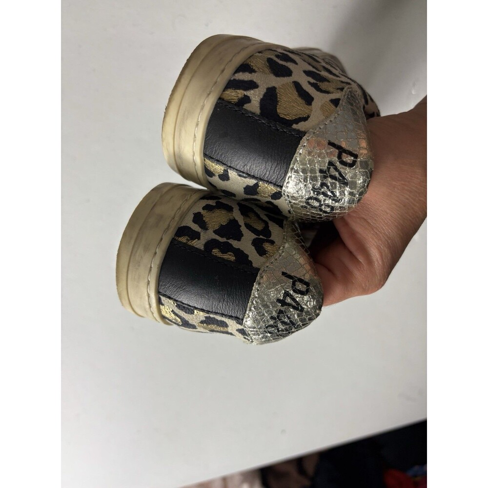 P448 Womens Leopard Print Lace Up Low Top You Can Surf Later Sneakers 37 - Picture 3 of 14
